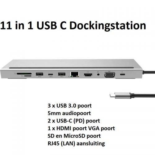 11 in 1 USB C dockingstation